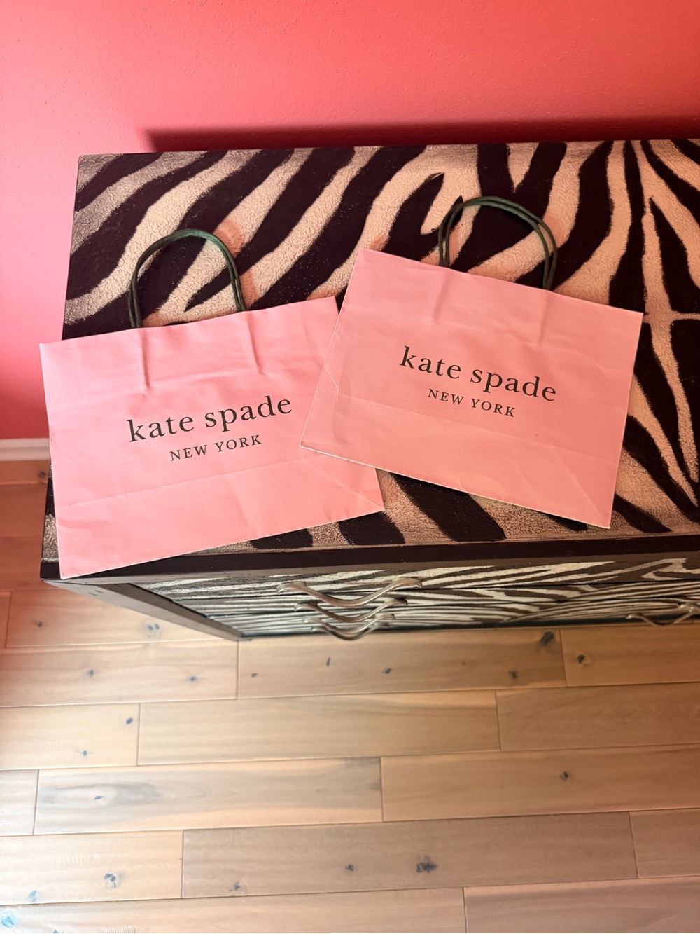 kate spade Pink Paper Shopping Bags (Pair)
